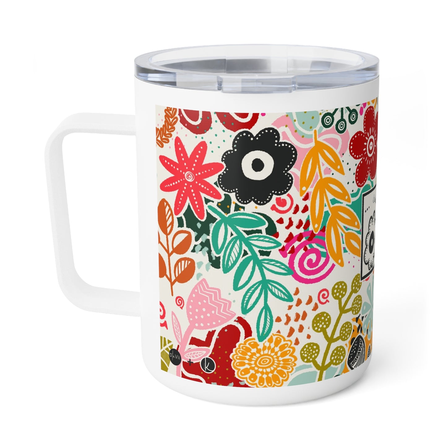 Echale Flores a la Vida - Insulated Coffee Mug, 10oz.