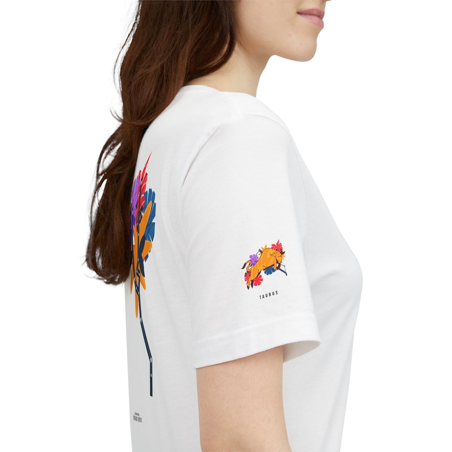 Taurus Zodiac Flower Tee – Cosmic Bloom | Astrology Shirt Gift