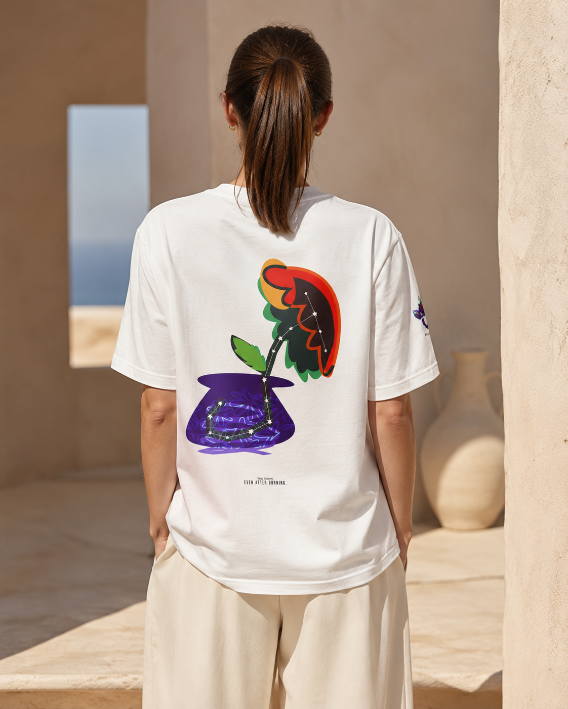 Scorpio Zodiac Flower Tee – Cosmic Bloom | Astrology Shirt Gift