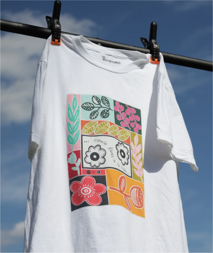 Floral Unisex T-Shirt - Embrace the Power of Flowers -Echale flores a la vida.