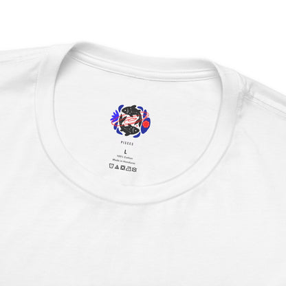 Pisces Zodiac Flower Tee – Cosmic Bloom | Astrology Shirt Gift