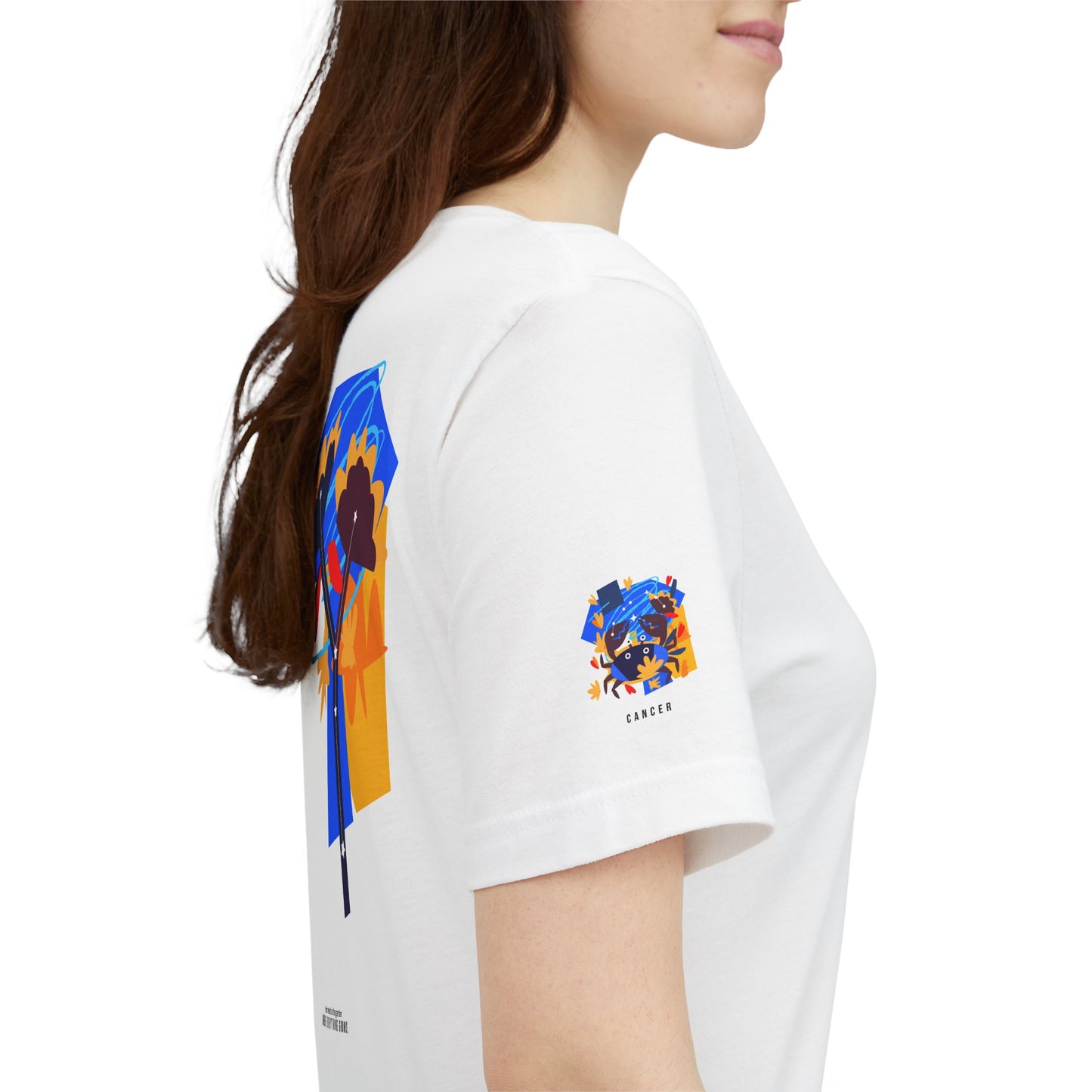 Cancer Zodiac Flower Tee – Cosmic Bloom | Astrology Shirt Gift