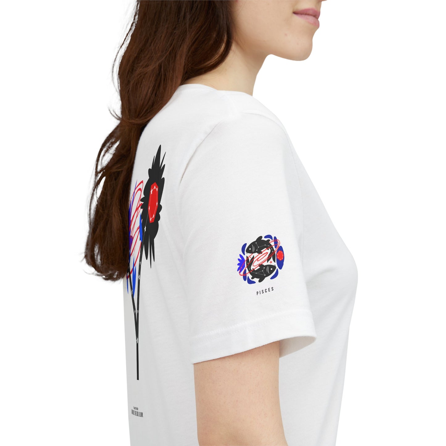Pisces Zodiac Flower Tee – Cosmic Bloom | Astrology Shirt Gift