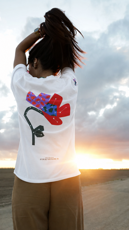 Sagittarius Zodiac Flower Tee – Cosmic Bloom | Astrology Shirt Gift