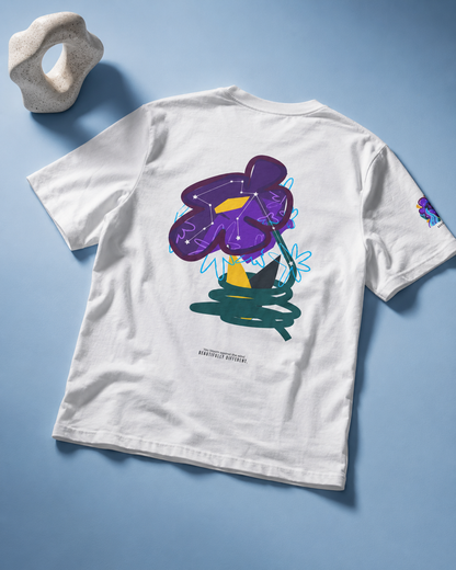 Aquarius Zodiac Flower Tee – Cosmic Bloom | Astrology Shirt Gift