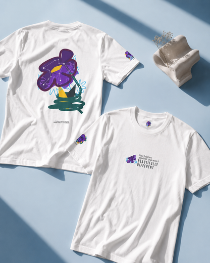 Aquarius Zodiac Flower Tee – Cosmic Bloom | Astrology Shirt Gift