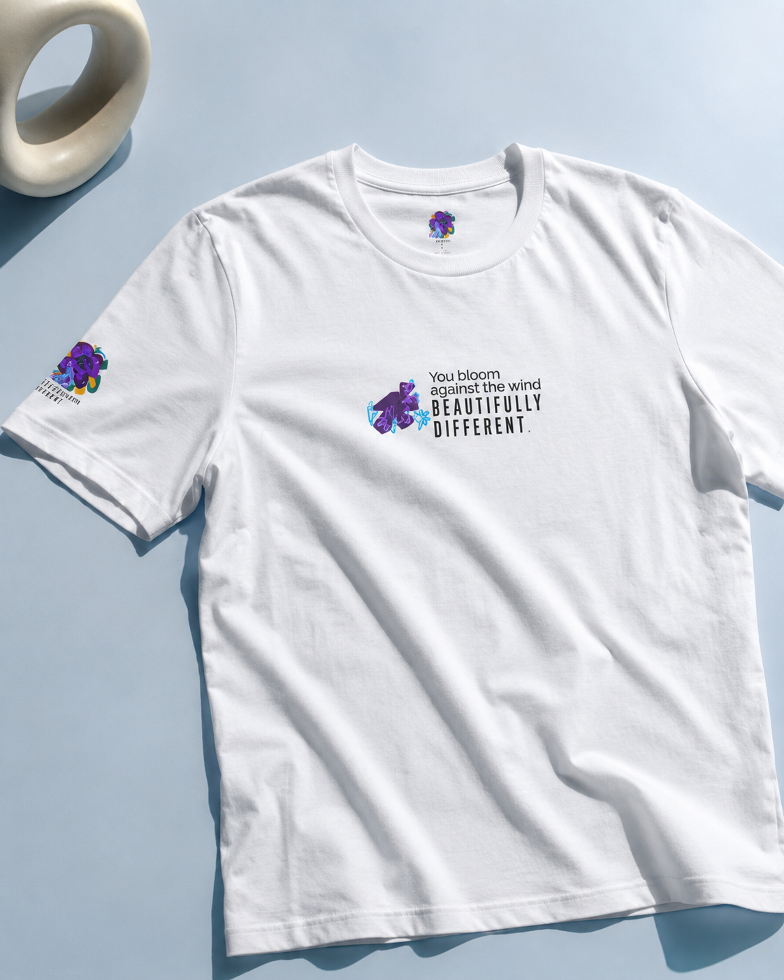 Aquarius Zodiac Flower Tee – Cosmic Bloom | Astrology Shirt Gift
