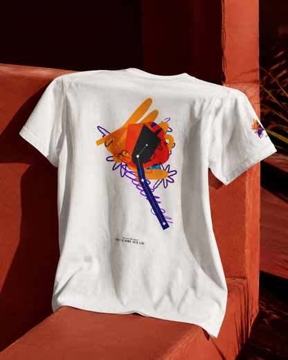 Aries Zodiac Flower Tee – Cosmic Bloom | Astrology Shirt Gift