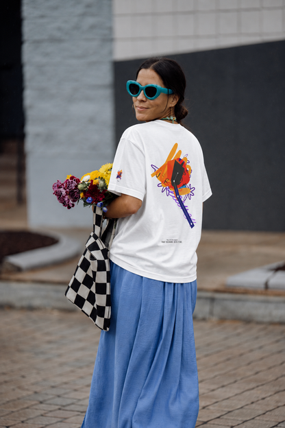 Aries Zodiac Flower Tee – Cosmic Bloom | Astrology Shirt Gift