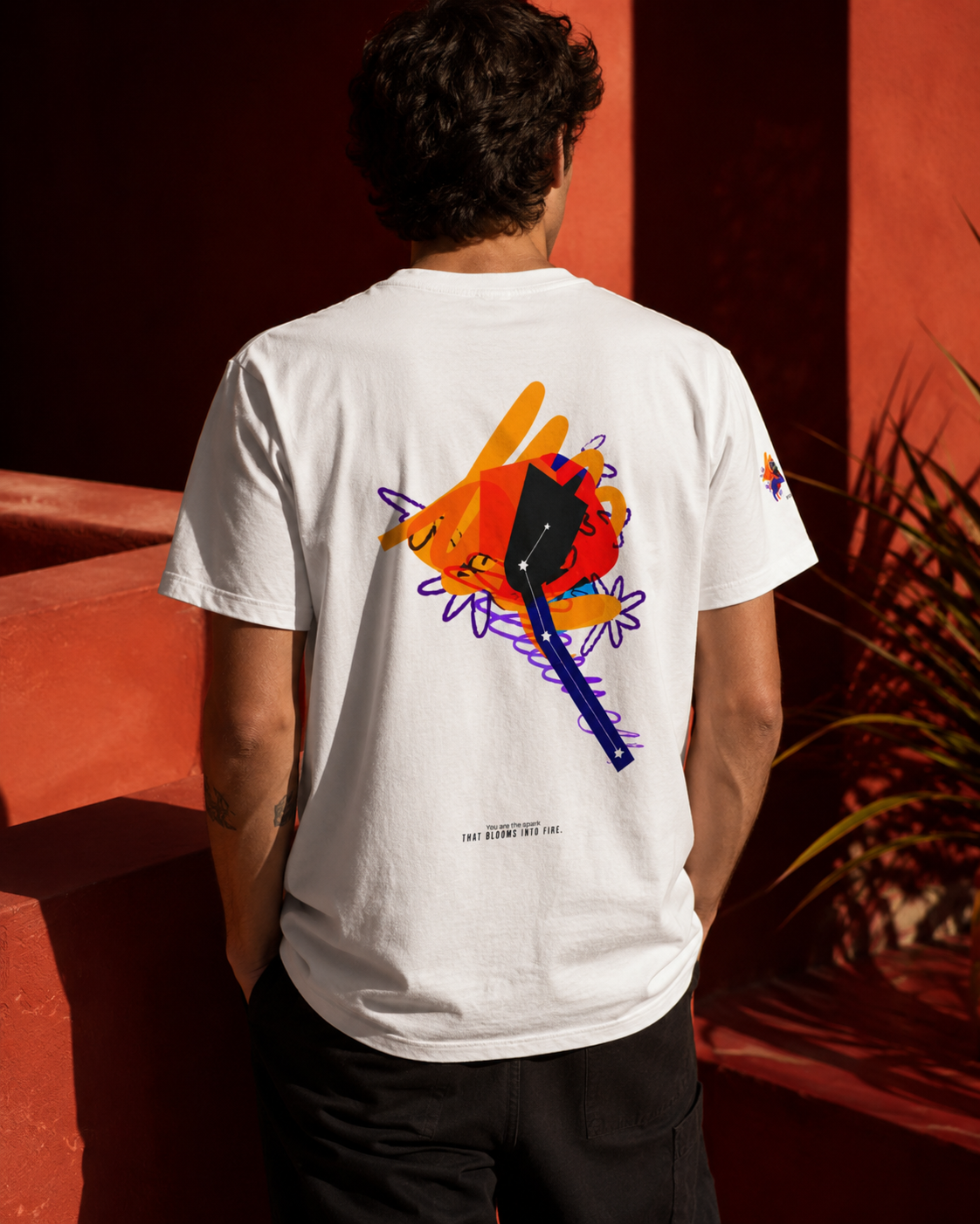 Aries Zodiac Flower Tee – Cosmic Bloom | Astrology Shirt Gift