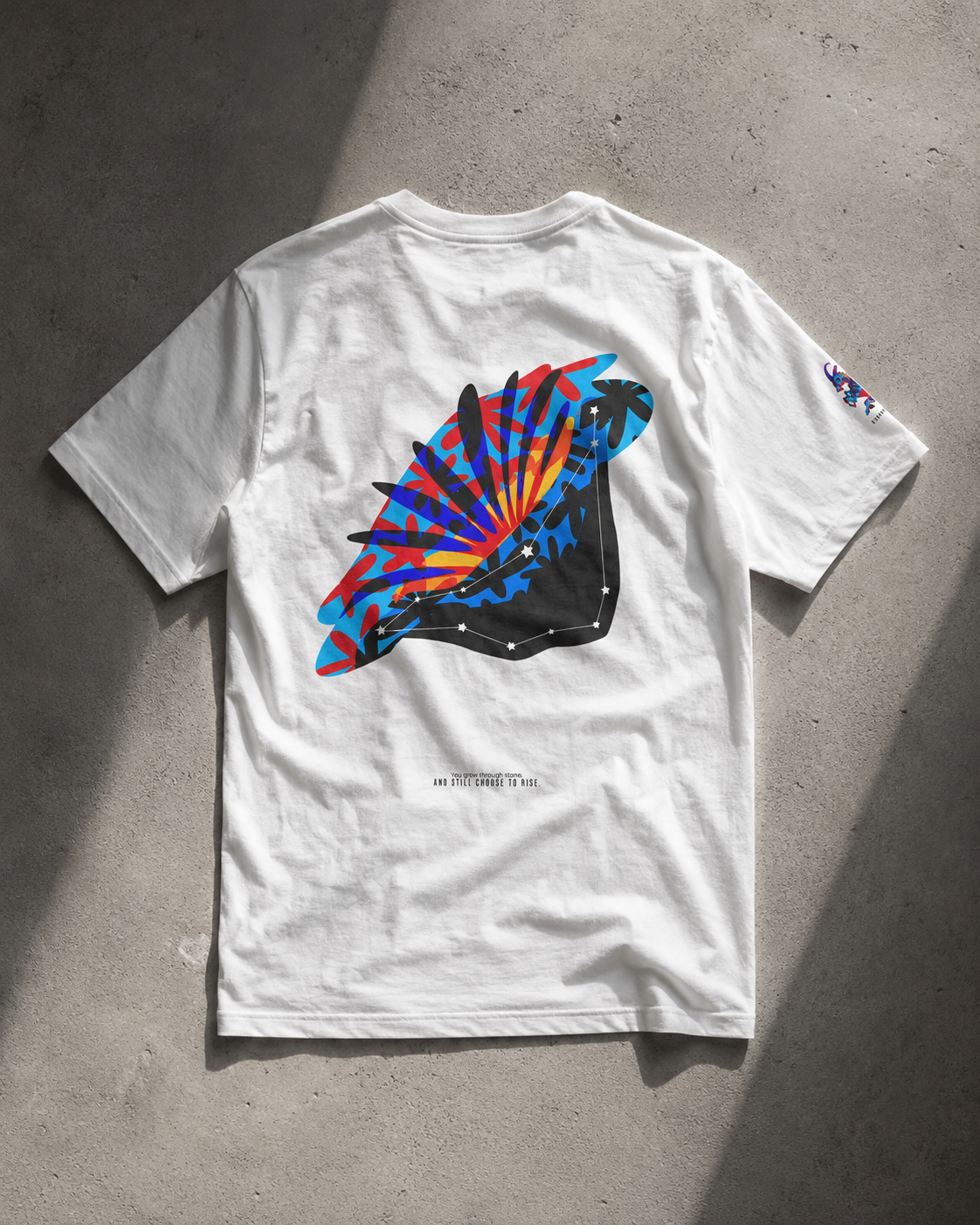 Capricorn Zodiac Flower Tee – Cosmic Bloom | Astrology Shirt Gift