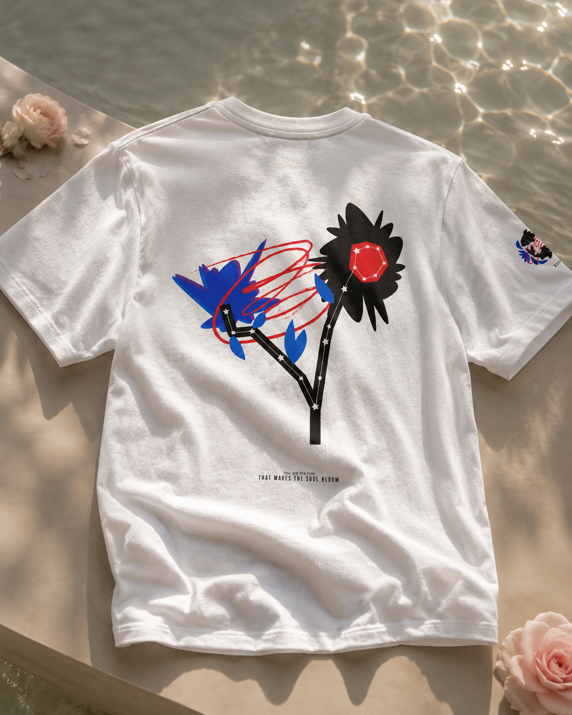 Pisces Zodiac Flower Tee – Cosmic Bloom | Astrology Shirt Gift