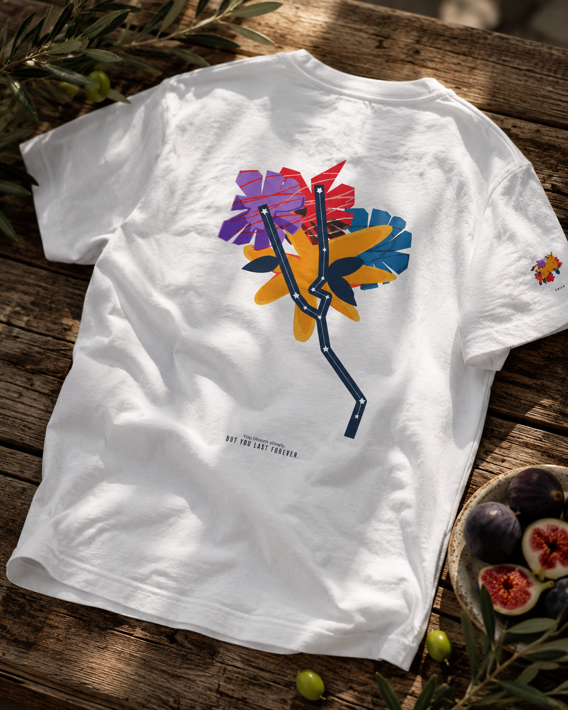 Taurus Zodiac Flower Tee – Cosmic Bloom | Astrology Shirt Gift
