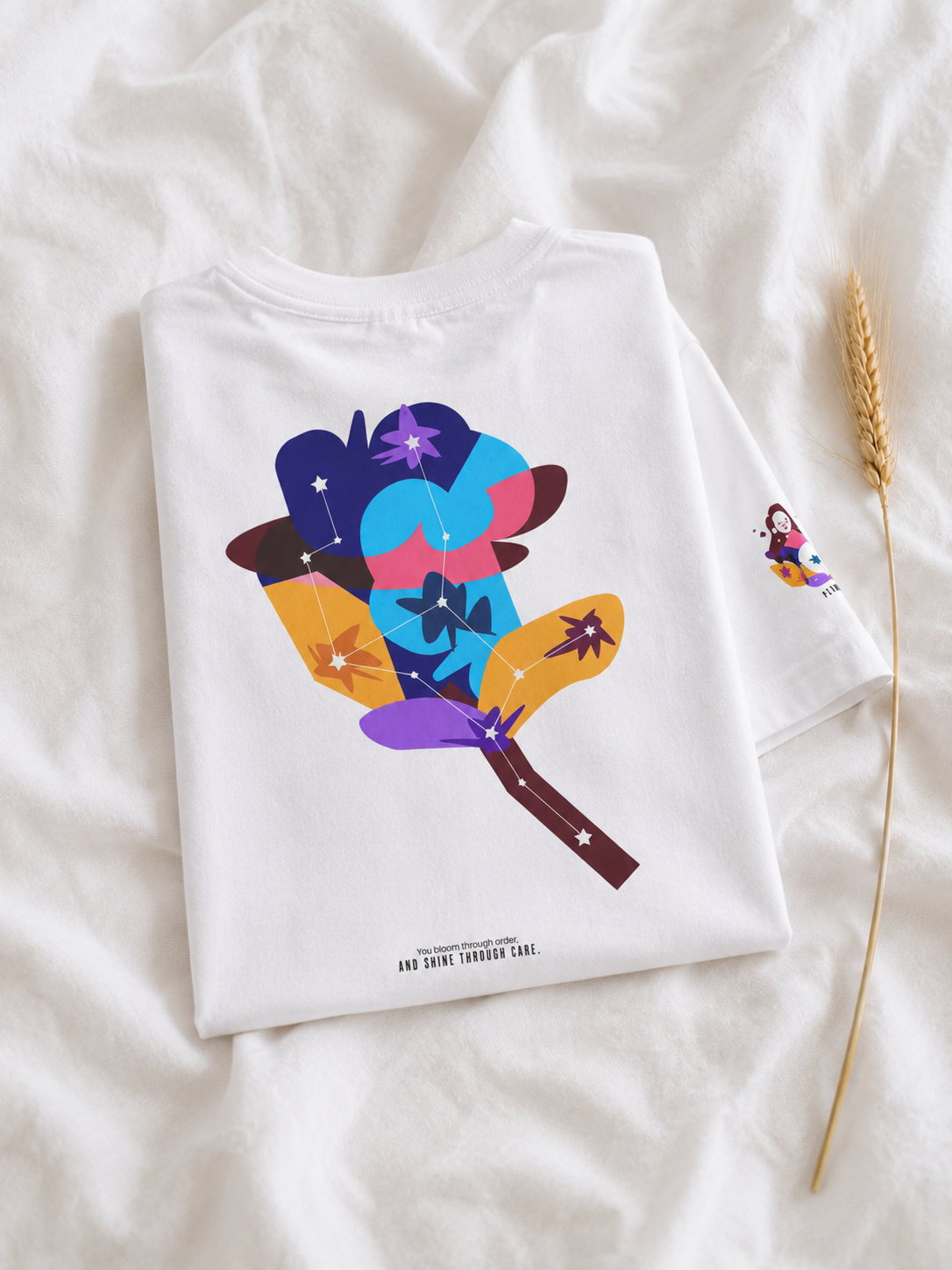Virgo Zodiac Flower Tee – Cosmic Bloom | Astrology Shirt Gift