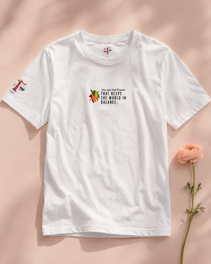 Libra Zodiac Flower Tee – Cosmic Bloom | Astrology Shirt Gift