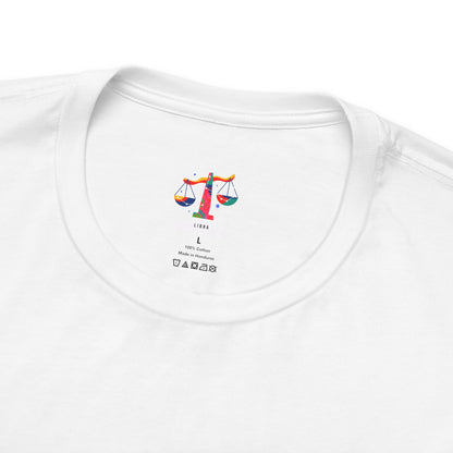 Libra Zodiac Flower Tee – Cosmic Bloom | Astrology Shirt Gift