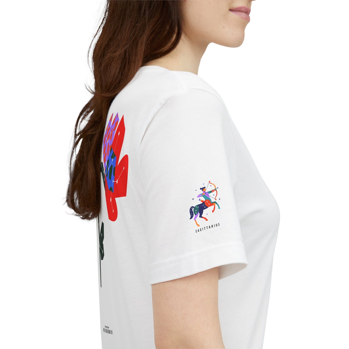 Sagittarius Zodiac Flower Tee – Cosmic Bloom | Astrology Shirt Gift