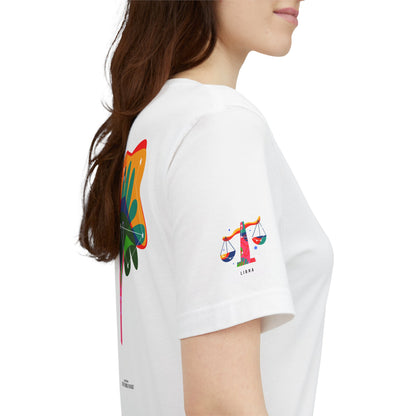 Libra Zodiac Flower Tee – Cosmic Bloom | Astrology Shirt Gift