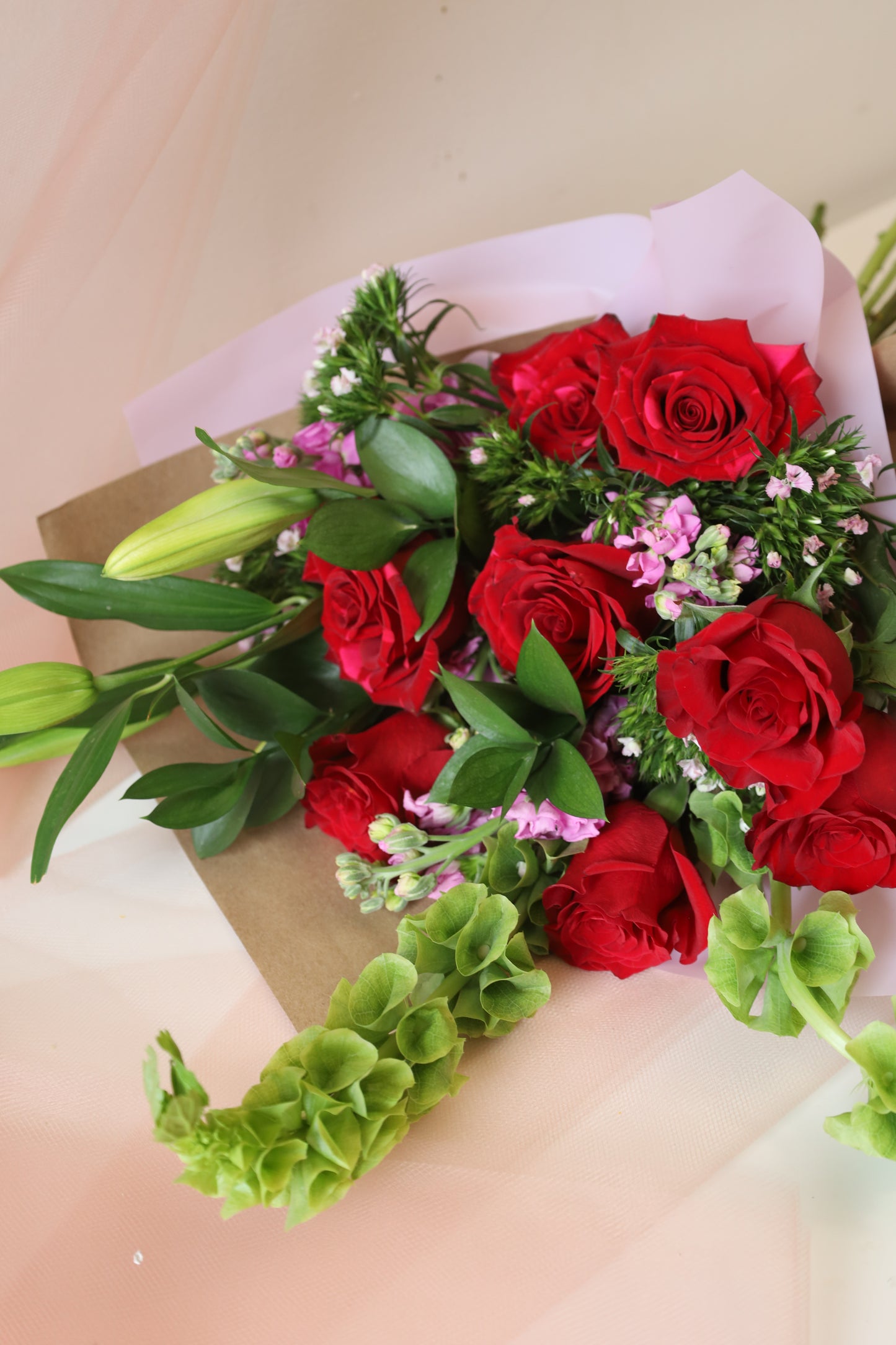 Bouquet M (Medium) – Red & Pink Valentine’s Bouquet |  (Miami)