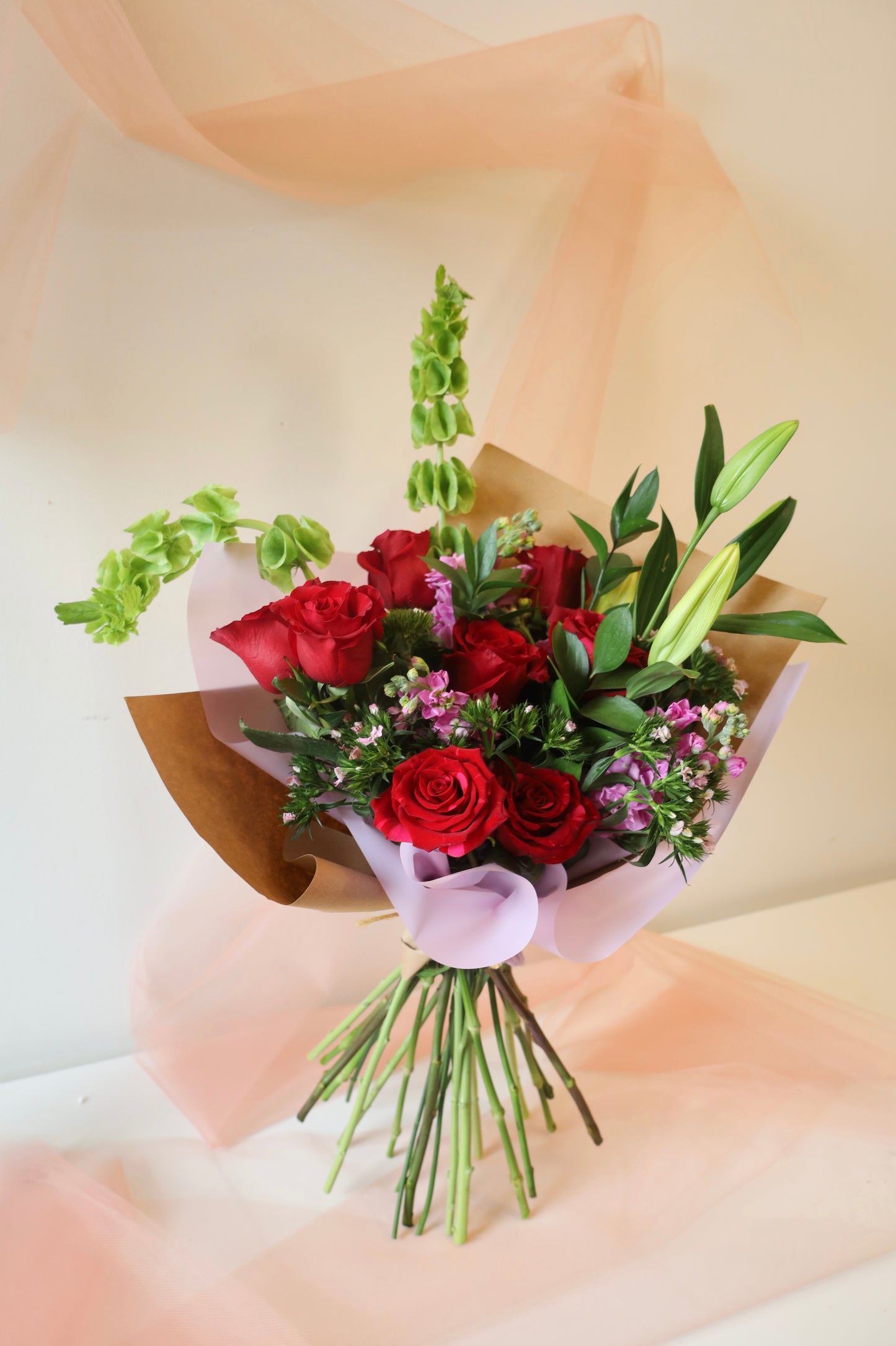 Bouquet M (Medium) – Red & Pink Valentine’s Bouquet |  (Miami)