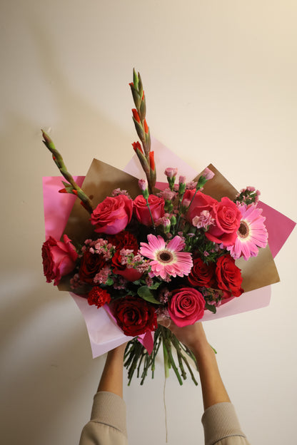 Bouquet L (Large) – Red & Pink Statement Valentine’s Bouquet |  (Miami)